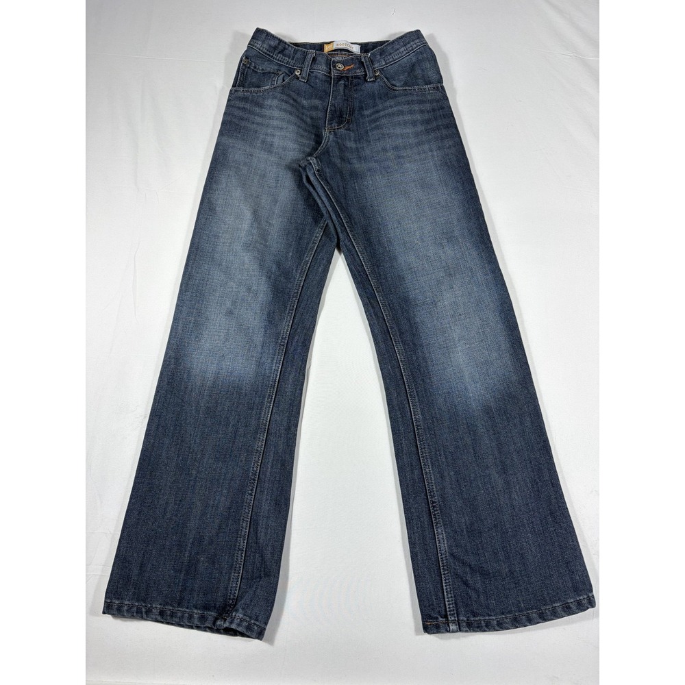 Lee Bootcut Jeans Womens 16 Blue Denim Comfort Mid Rise Whiskered Boho Americana